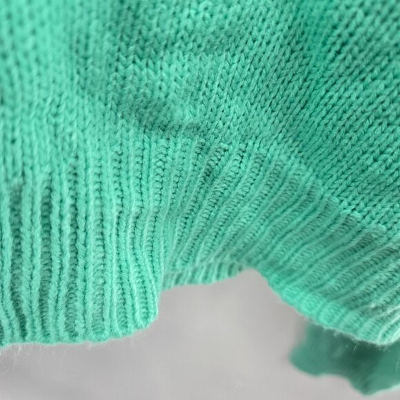 Sweet & Sinful Green Red Cherry Embroidery V-Neck Button Front Cardigan Large - Picture 9 of 14